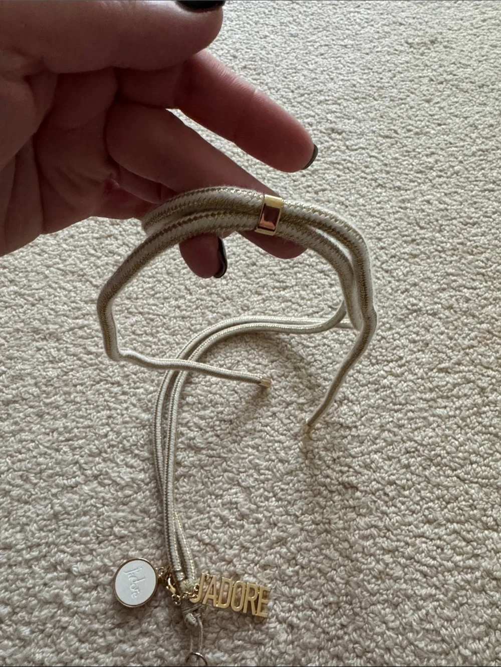 Dior adjustable cloth phone chain